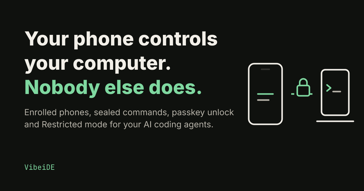 Your phone controls your computer, nobody else does: a phone sends a locked message to a computer.