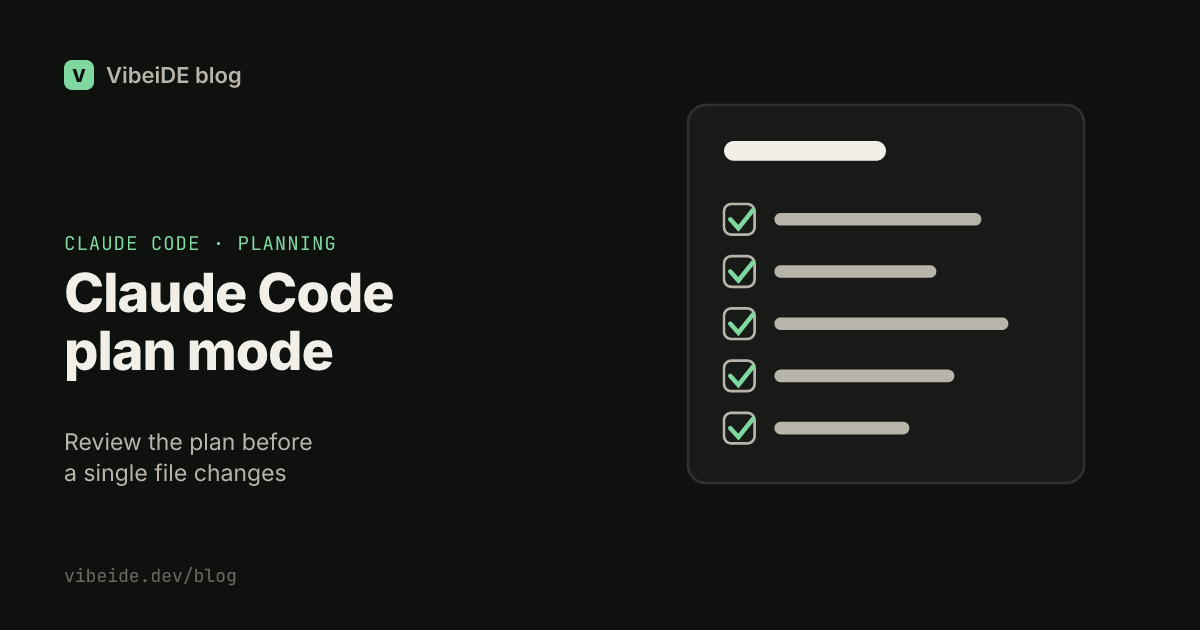 Claude Code plan mode title card with a checklist of plan items